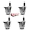 Service Caster 4'' Nylon Swivel 1-1/4'' Expanding Stem Caster Set with Brake, 4PK SCC-EX20S414-NYS-PLB-114-4 - alternate 3